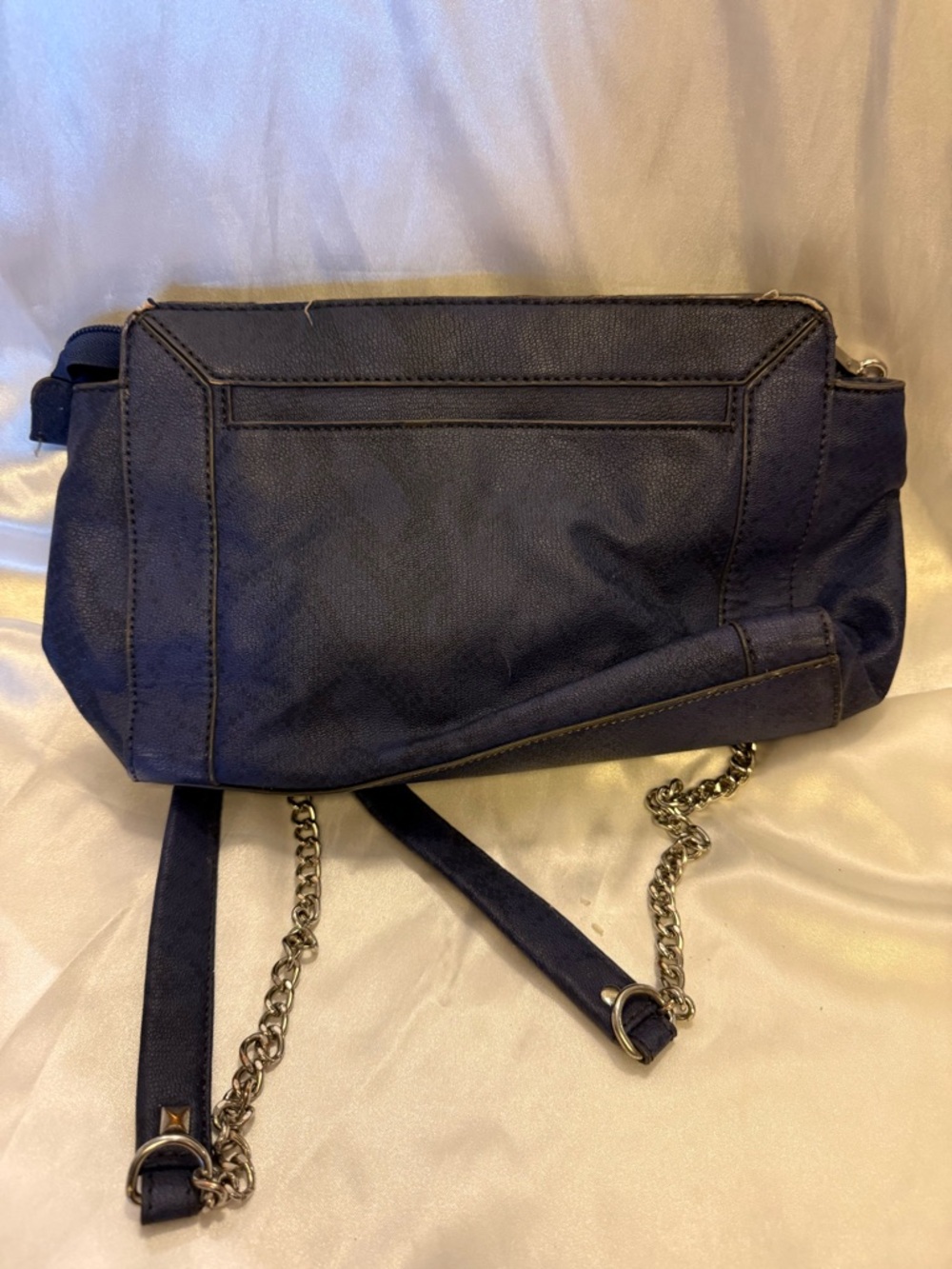 a.n.a Navy Blue Chain-Strap Crossbody Bag